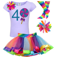 4th Birthday Girl Lollipop Outfits - Bubblegum Divas 