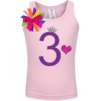Personalized 3rd Birthday Party Outfit for Girls - Bubblegum Divas 