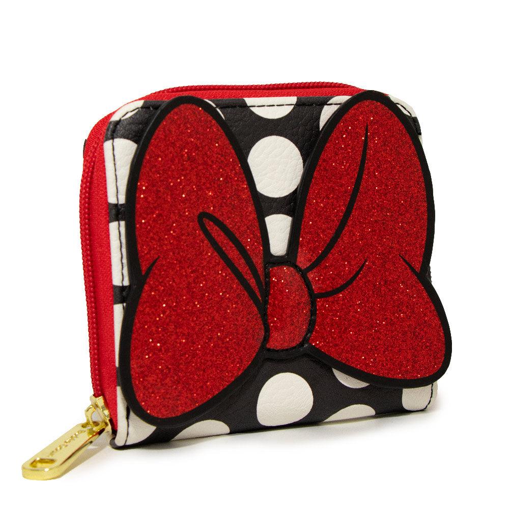 Disney: Minnie Mouse Zip Around Wallet Glitter Bow - Bubblegum Divas 