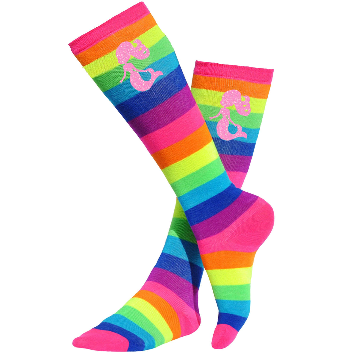 Glitter Sparkle Mermaid Socks - Bubblegum Divas 