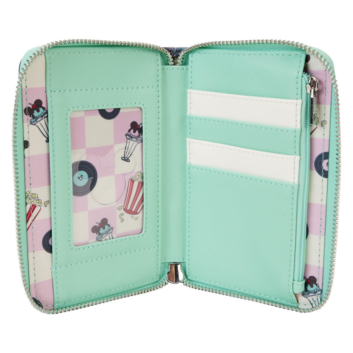 Mickey and Minnie Date Night Drive-In Zip-Around Wallet Loungefly