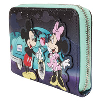 Mickey and Minnie Date Night Drive-In Zip-Around Wallet Loungefly