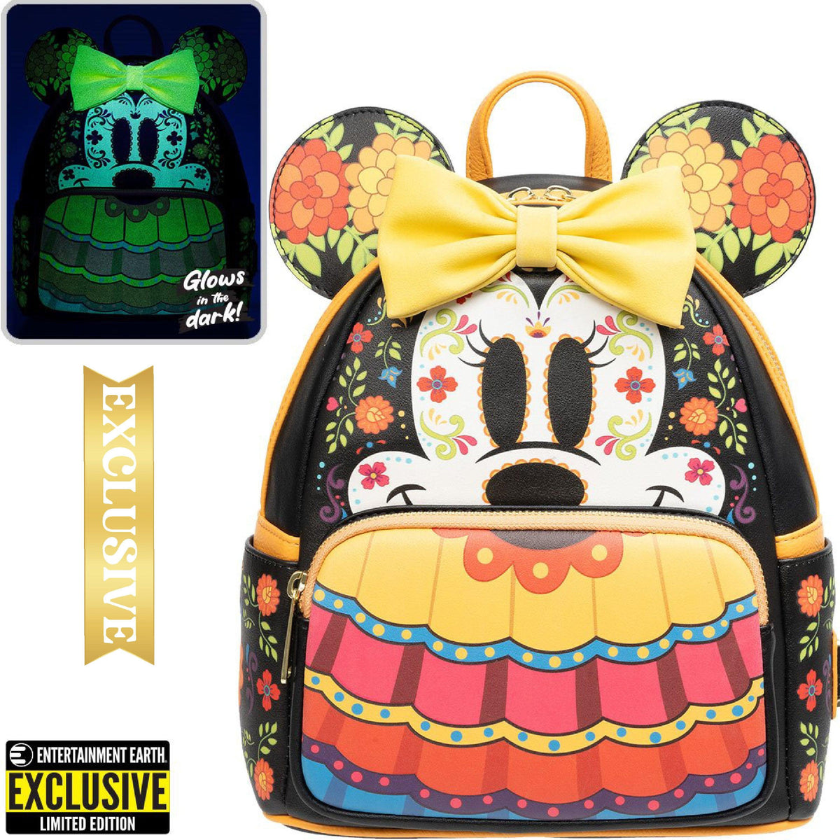 disney mickey mouse rainbow mini backpack by loungefly π Shop Minnie Mouse Dia de los Muertos Sugar Skull Mini-Backpack
