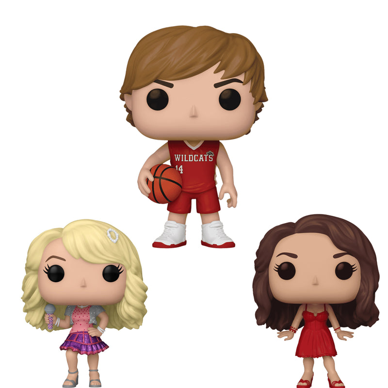 HIGH SCHOOL MUSICAL FUNKO SET of 3 TROY SHARPAY GABRIELLA #1366 #1367 #1368