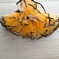 Girls Orange and Black Tutu Skirt Dress Up Halloween Costume Kids Birthday Dance Skirt 3,4,5