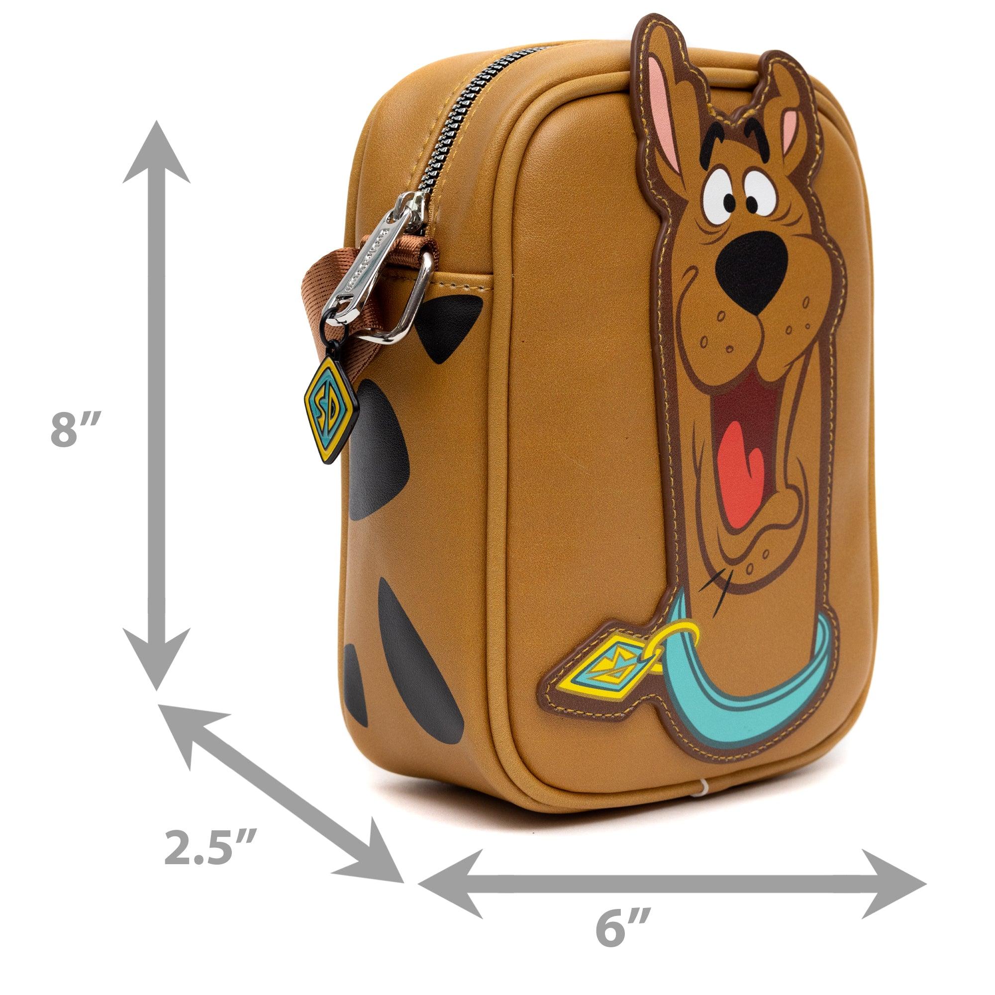 🎉 Shop Scooby Doo Vegan Leather Zip Purse Crossbody Tote
