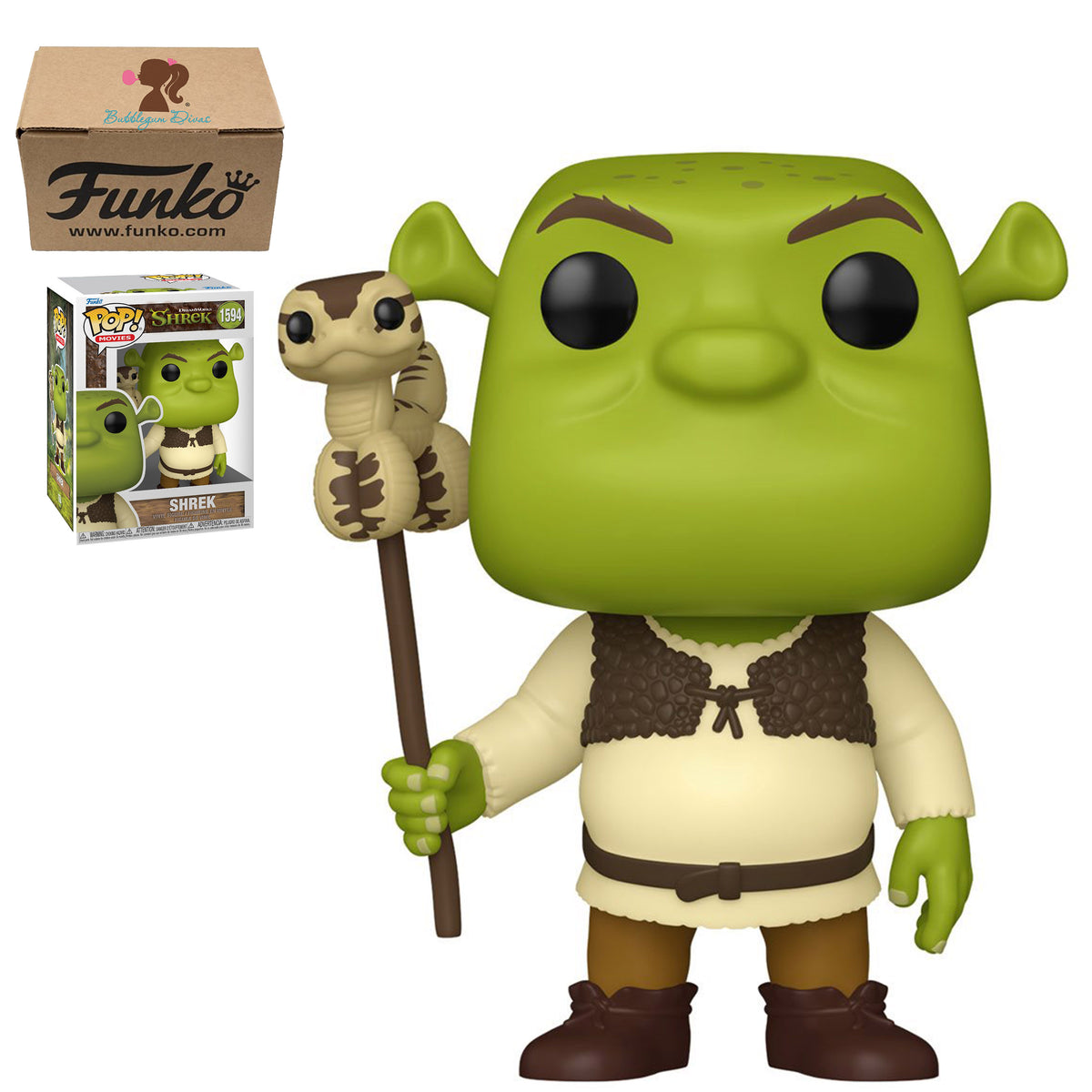 Funko Pop! Shrek DreamWorks 30th Anniversary Shrek with Snake Balloon # 1594