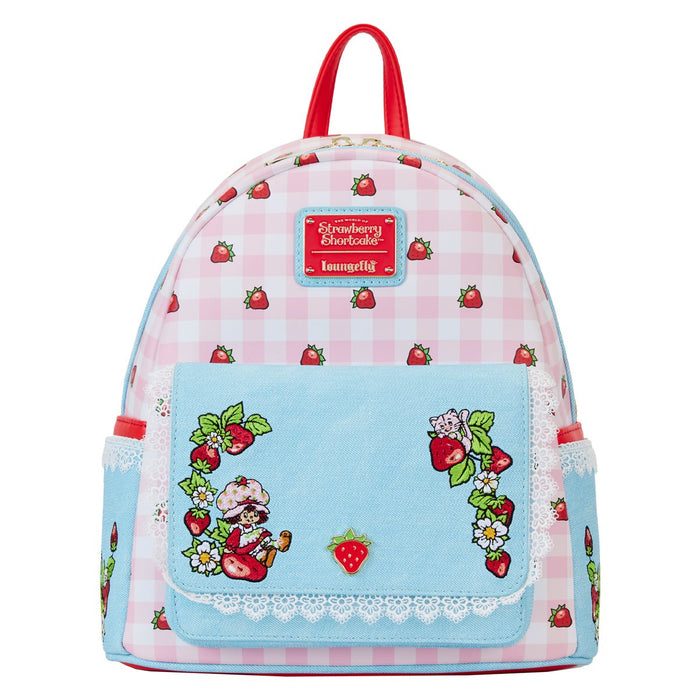 Strawberry Shortcake Denim Pocket Mini-Backpack Loungefly