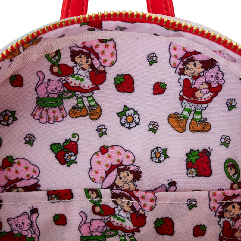 Strawberry Shortcake Denim Pocket Mini-Backpack Loungefly