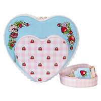 Strawberry Shortcake Denim Heart Crossbody Bag Loungefly