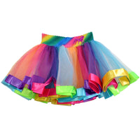 Magical Unicorn Glitter Sparkle Glow Rainbow Tutu Skirt for Girls - Bubblegum Divas 