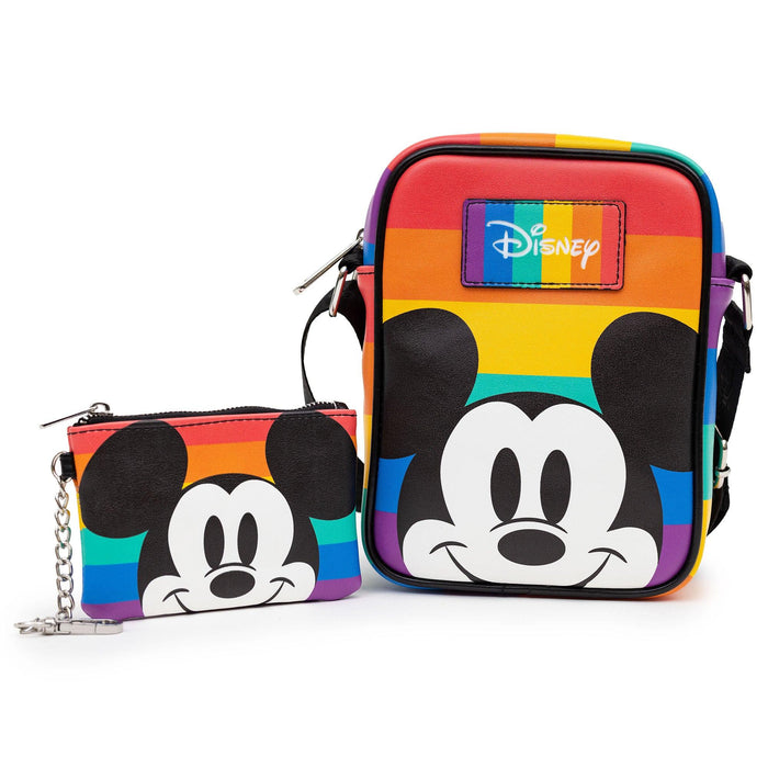 Rainbow Mickey Mouse Bag and Wallet Set | Vegan Leather