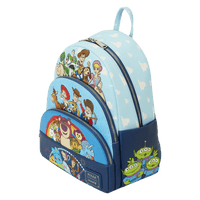 Disney Pixar Story Movie Collab Triple Pocket Mini Backpack Loungefly - Bubblegum Divas 