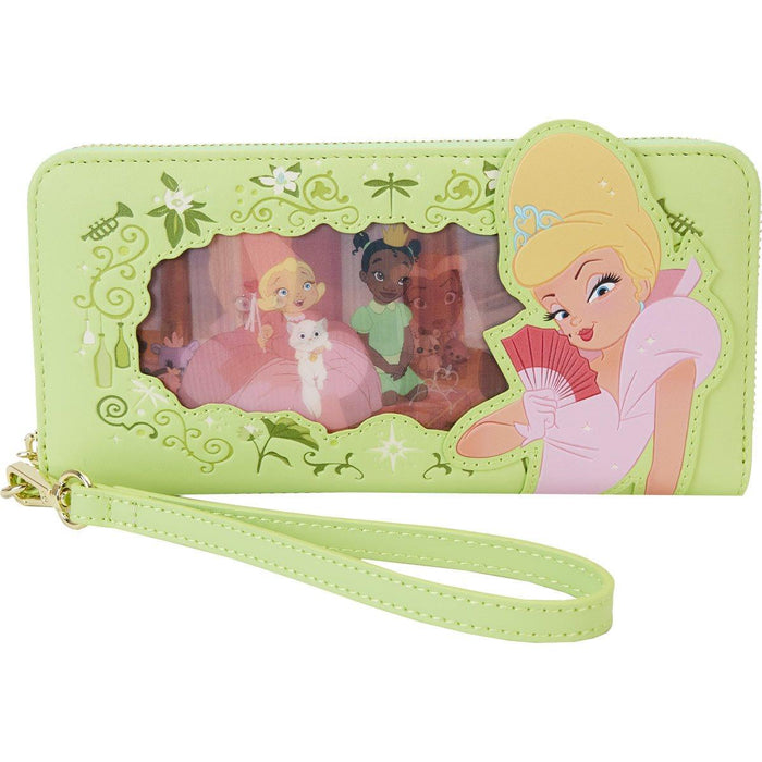Loungefly Disney's Princess and the Frog Tiana Lenticular Zip-Around Wristlet - Bubblegum Divas 