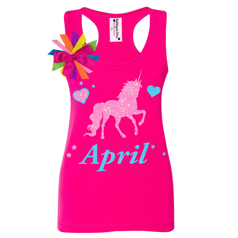 Neon Unicorn Shirt - Pink Unicorn - Bubblegum Divas 