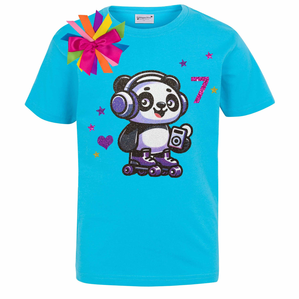 Panda Bear Retro Roller Skate 10 - Bubblegum Divas 