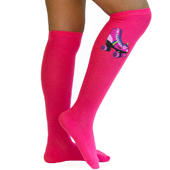 Pink Pinkie Roller Skate Socks - Bubblegum Divas 