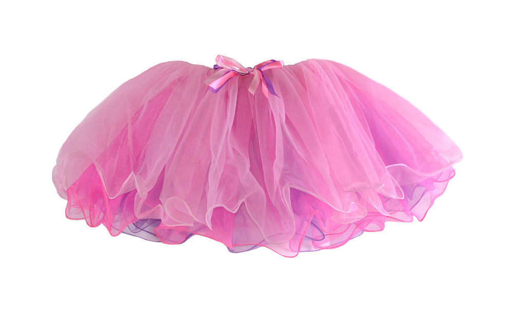 Girls Pink Purple Tutu Skirt Dress Costume Kids Birthday Dance Skirt 2,3,5,6