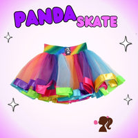 Retro Panda Roller Skate Glow Tutu Skirt for Girls - Bubblegum Divas 
