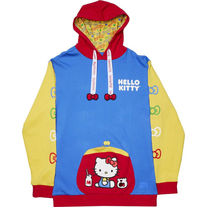 Sanrio Hello Kitty 50th Anniversary Color Block Unisex Hoodie - Bubblegum Divas 