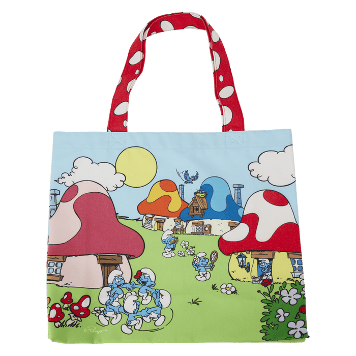 Smurfs Village Life Canvas Tote Bag - Loungefly - Bubblegum Divas 