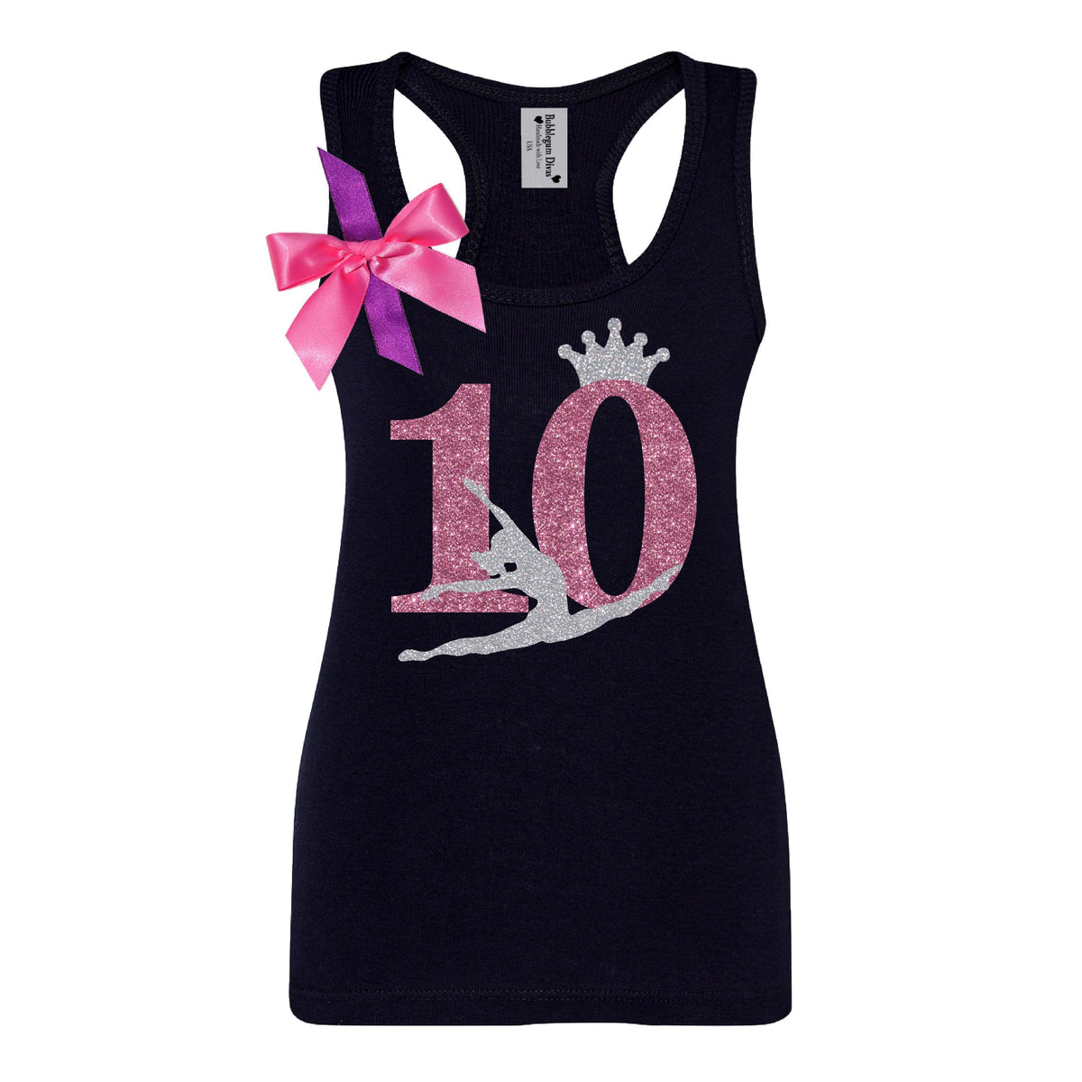 Pink Glitter 10th Birthday Shirt Tween Girl Dancers