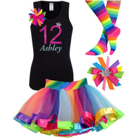 Celebrate Her 12th Birthday | Personalized Outfit with Glittery Number 12 | Bubble Berry Sparkle - Bubblegum Divas 