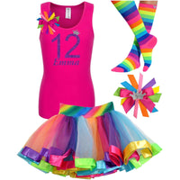 Girls 12th Birthday Outfit | Glittery Number 12 | Bubble Sparkle