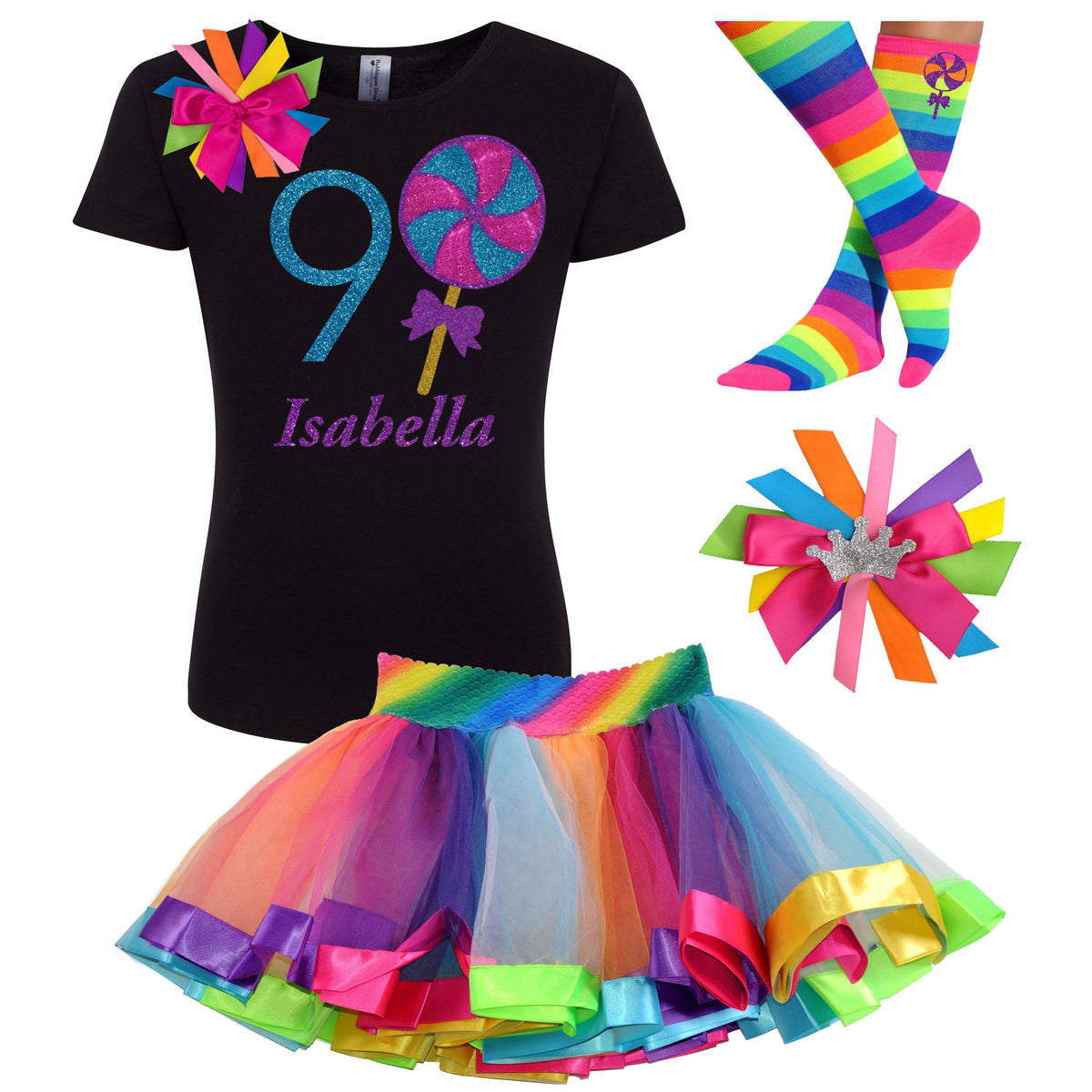 9th Birthday Girl Shirt - 9th Birthday Outfit - Bubblegum Divas Store