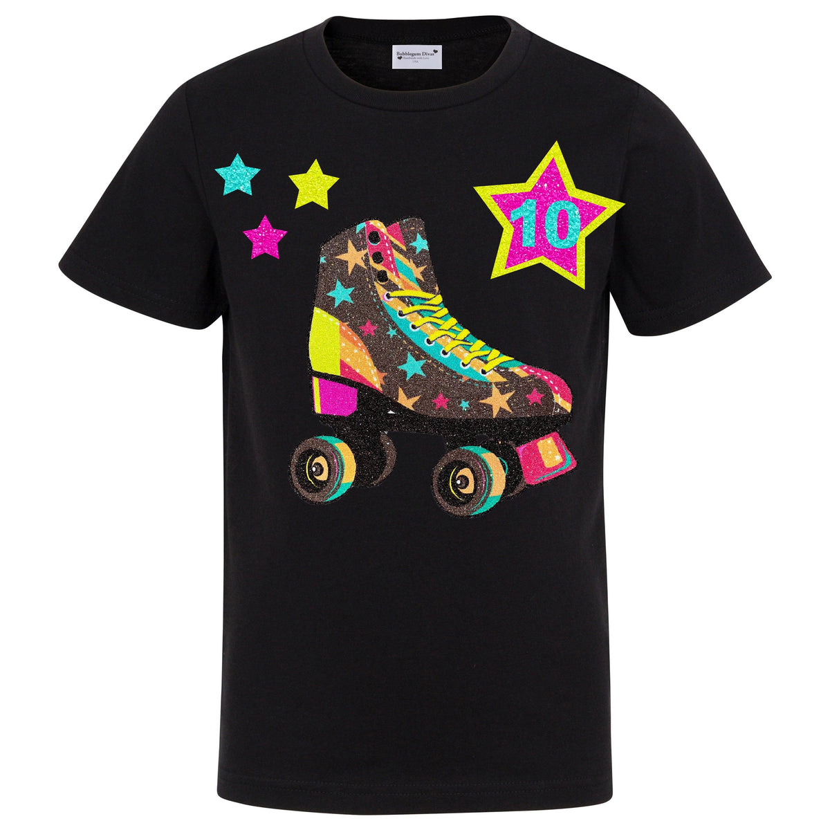 Foxy Brown 8th Birthday Roller Skate Shirt for Girls - Bubblegum Divas 