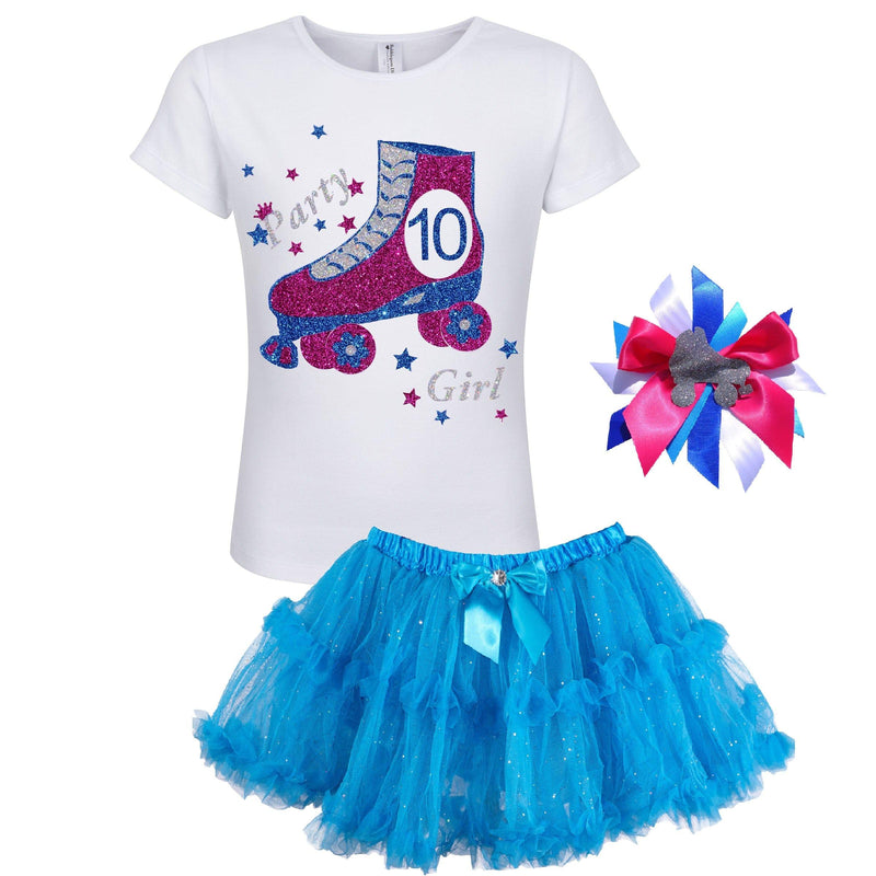 Roller Skate 10th Birthday Outfit Rainbow Tutu Roller Skater Skirt Rainbow 10 Personalized