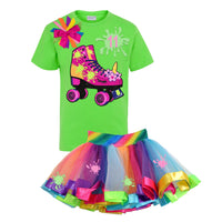 Neon Green Slime Roller Skating Outfit