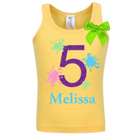 Girls 5th Birthday Slime Party Shirt & Tutu Outfit