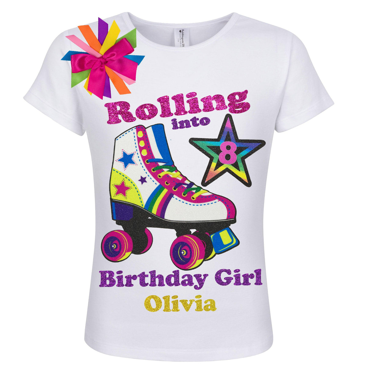 Rolling Birthday Girl Lucky Star - White