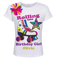 Rolling Birthday Girl Lucky Star - White - Bubblegum Divas 
