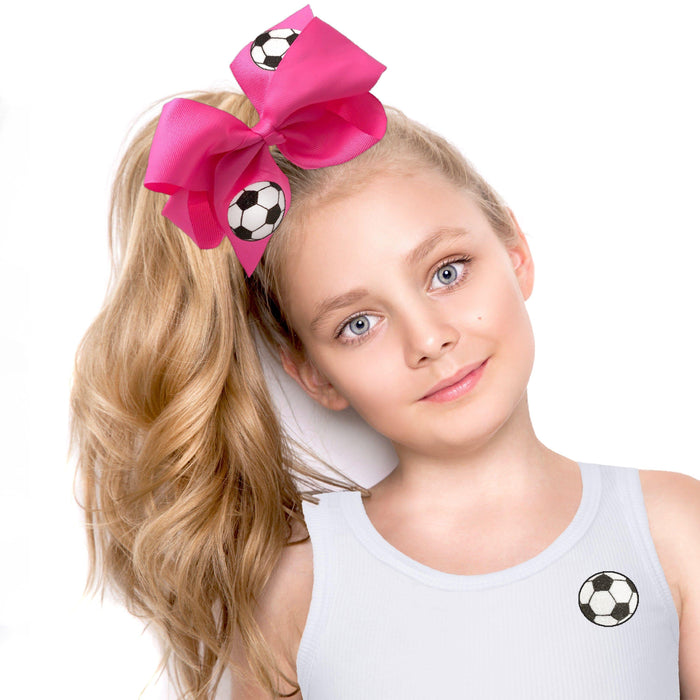 Soccer Socks & Pink Hair Bow Set - Bubblegum Divas 