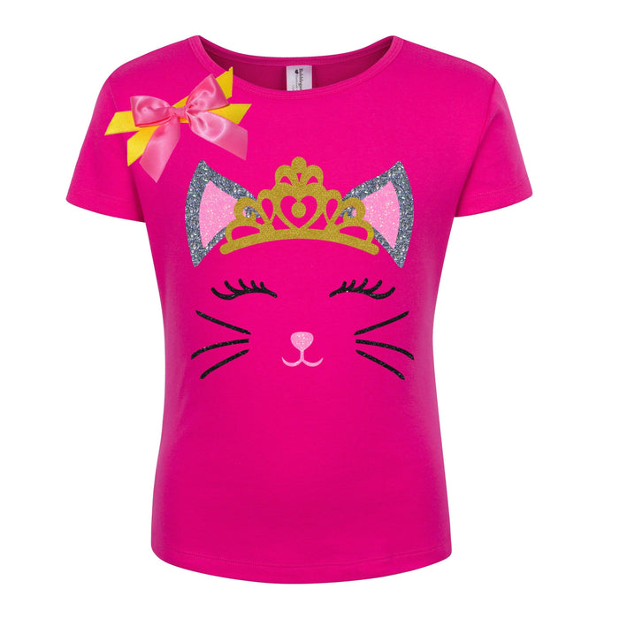 Personalized Glitter Cat Shirt for Girls -Twinkie - Bubblegum Divas 