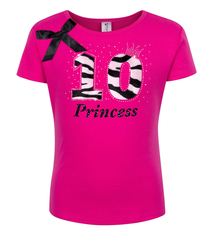 Personalized Zebra Diva 10th Birthday Girl Shirt - Bubblegum Divas 