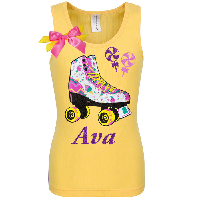 Unicorn Candy Skate Mango Splash Shirt - Bubblegum Divas 