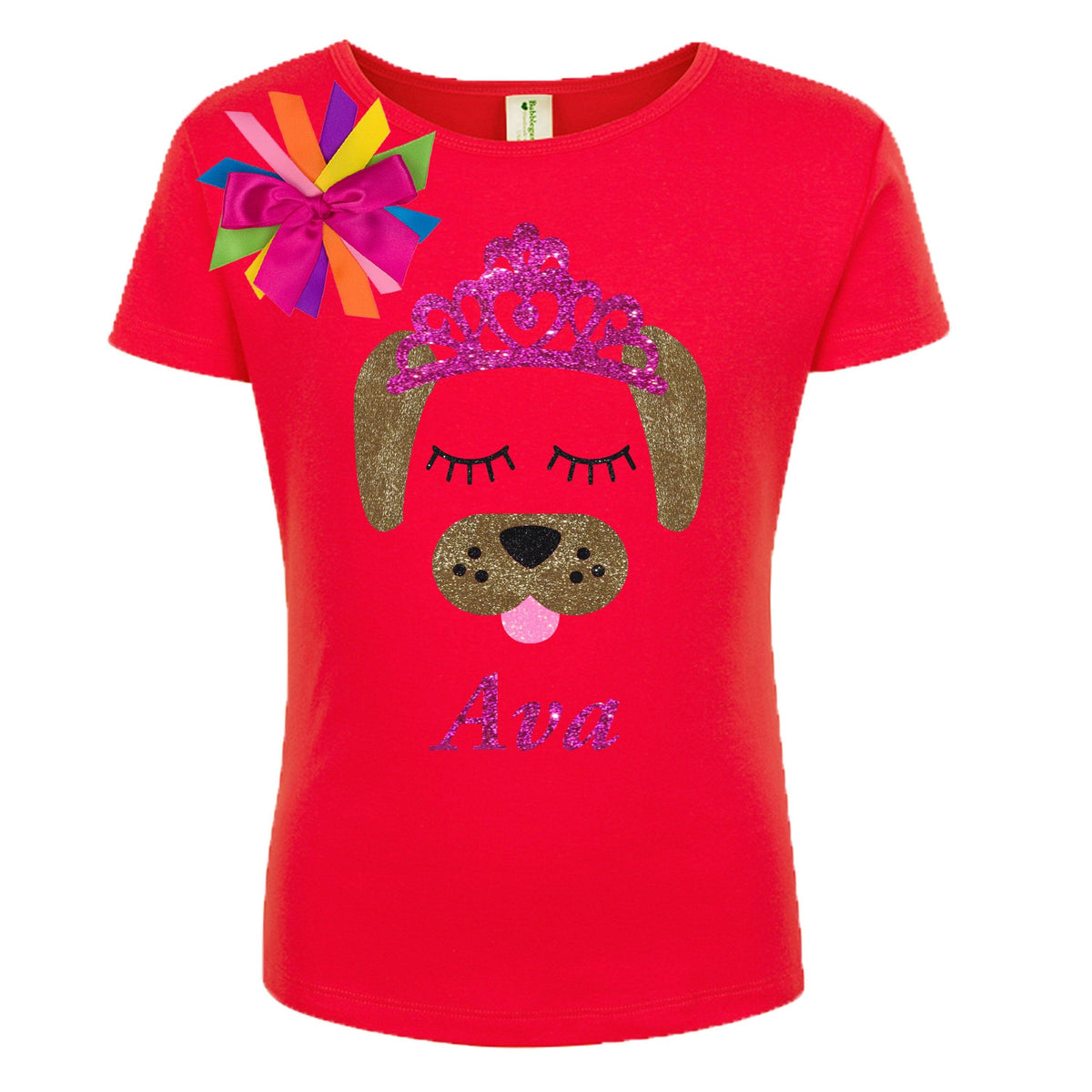 Puppy Dog Shirt - Pink Tiara - Shirt - Bubblegum Divas Store