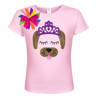 Puppy Dog Shirt - Purple Tiara - Shirt - Bubblegum Divas Store