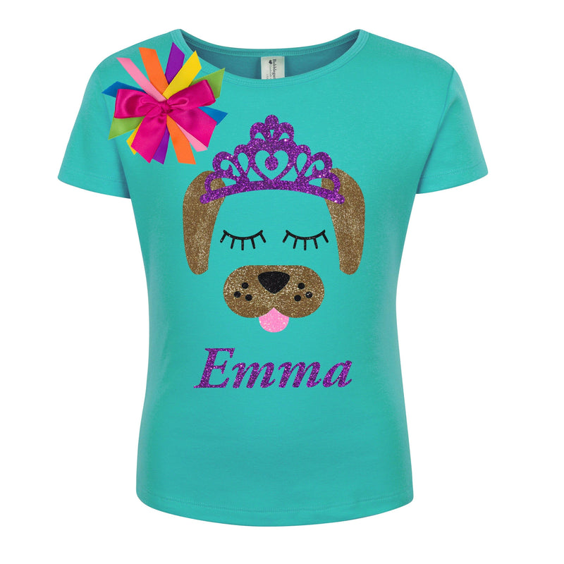 Puppy Dog Shirt - Purple Tiara - Shirt - Bubblegum Divas Store