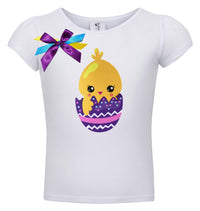 Little Yellow Chick - Purple Easter Egg Shirt - Shirt - Bubblegum Divas Store