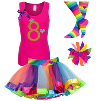 8th Birthday Girl Shirt - 8th Birthday Outfit - Bubblegum Divas Store