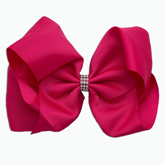 Girls Jumbo Pink Hair Bow - Bubblegum Divas 