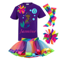 Girls 6th Birthday Mermaid Outfit Personalized Gift