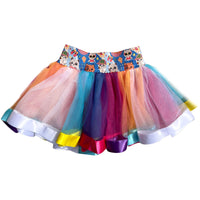 Party Cats Fluffy Rainbow Tutu Skirt for Girls