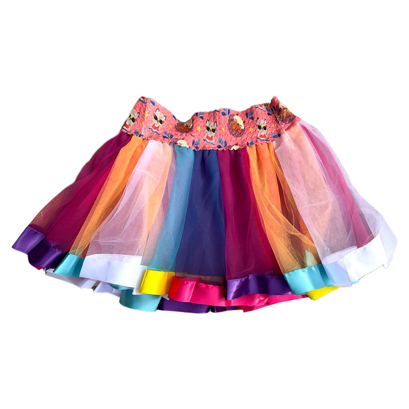 Rainbow Fluffy Tutu Skirt for Girls Party Cats