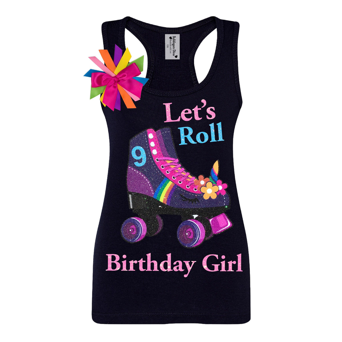 Birthday Must-Have Neon Twilight Roller Skate Tank Top for Girls