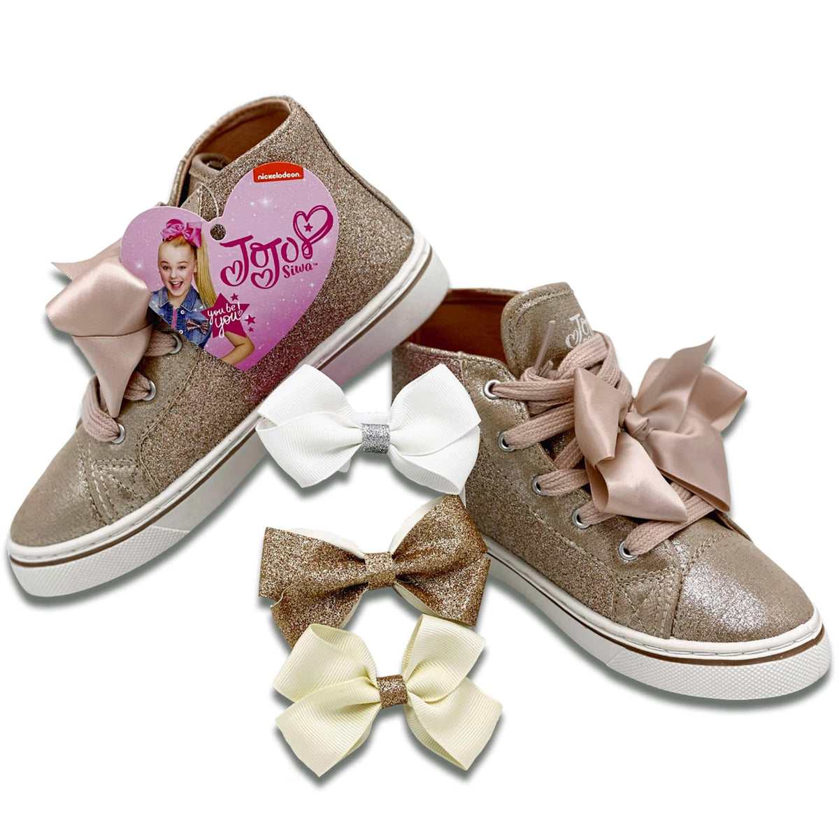 Jojo Siwa Gold High Top Shoes - Bubblegum Divas 